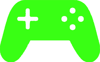 Logo da FOREVER GAMES - Um controle laranja